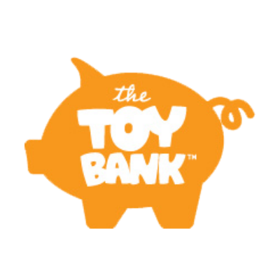 O logótipo do banco de brinquedos